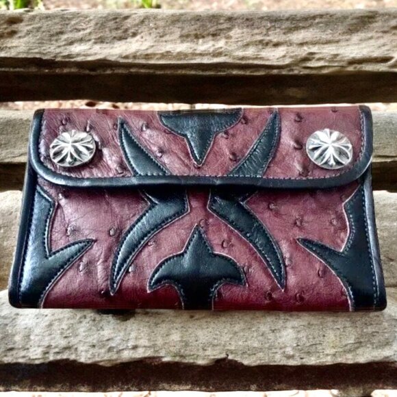 Travis Walker Vintage 90's Exotic Leathers Wallet Cross Design - Picture 4 of 16